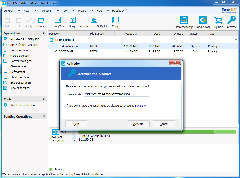 easeus partition master licence code 12.5